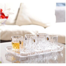 square 950ml wine glass decanter sets with 4 pcs cups